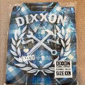 DIXXON Flannel Blue and Black Plaid Shirt